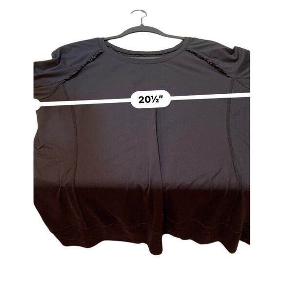 Layer 8 Women’s Active Top Ruffle Raglan Sleeve Lightweight Athletic Tee Size XL - Picture 5 of 5